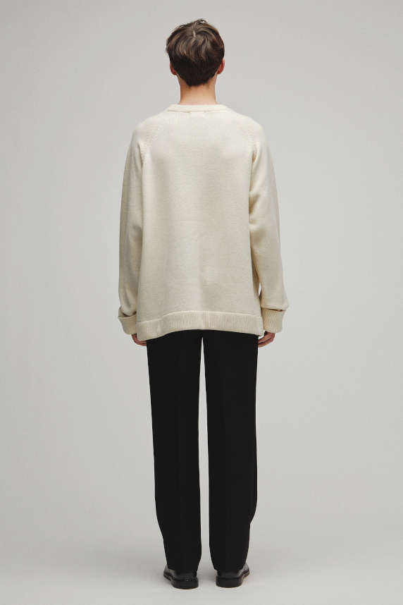 RERACS RAGLAN CREW NECK PULLOVER KNIT
