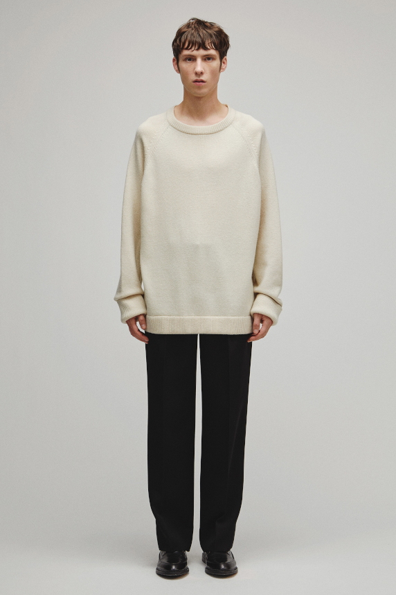 RERACS RAGLAN CREW NECK PULLOVER KNIT