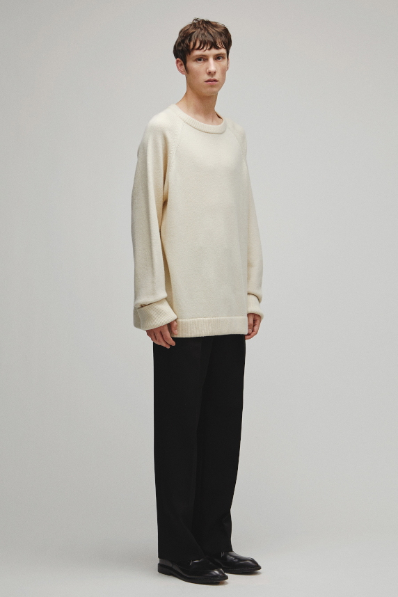 RERACS RAGLAN CREW NECK PULLOVER KNIT