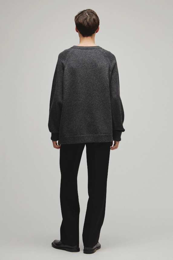 RERACS RAGLAN CREW NECK PULLOVER KNIT