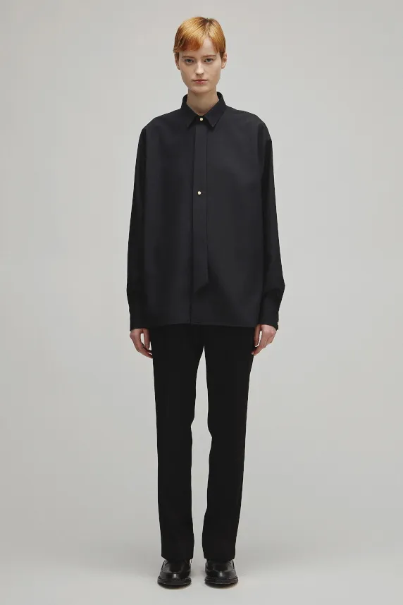 RERACS TINY COLLAR FRONT TIE SHIRT