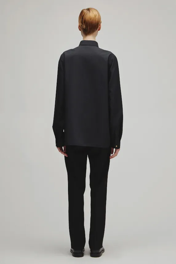 RERACS TINY COLLAR FRONT TIE SHIRT