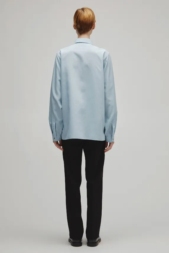 RERACS TINY COLLAR FRONT TIE SHIRT