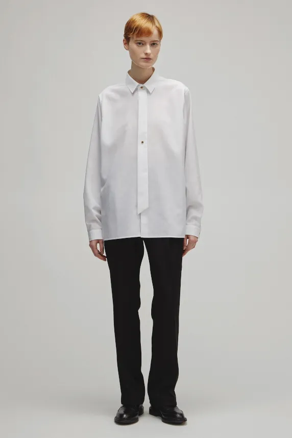 RERACS TINY COLLAR FRONT TIE SHIRT