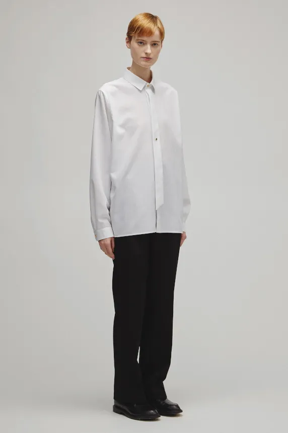 RERACS TINY COLLAR FRONT TIE SHIRT
