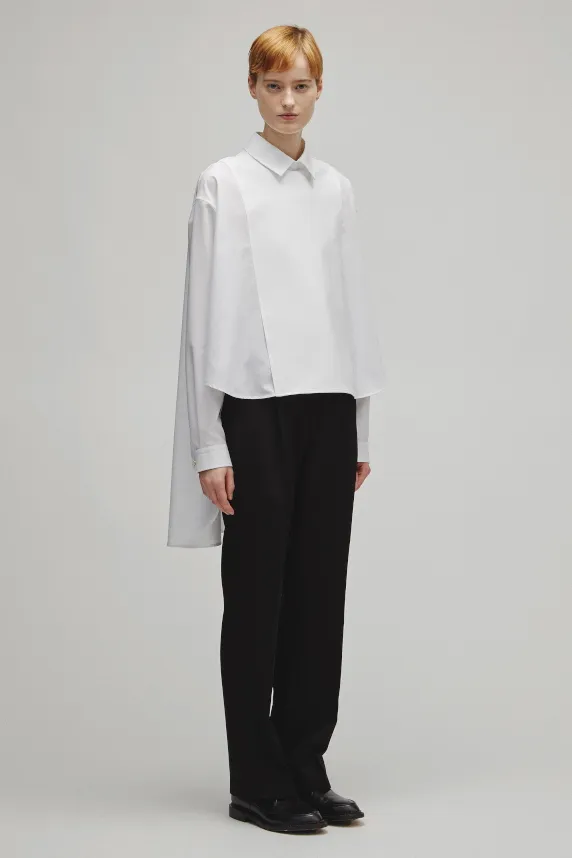 RERACS TUXEDO A-LINE TAIL SHIRT