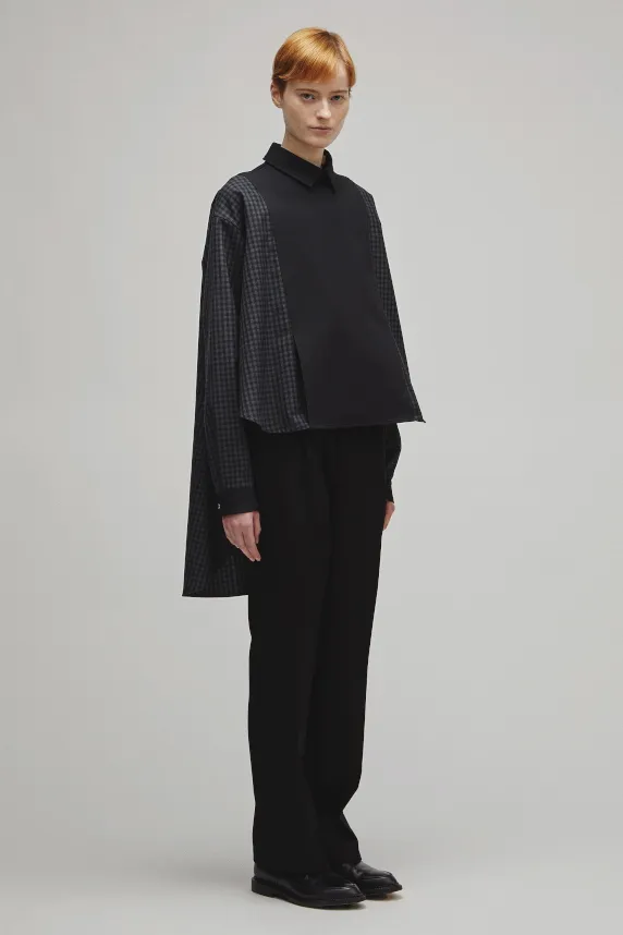 RERACS TUXEDO A-LINE TAIL SHIRT