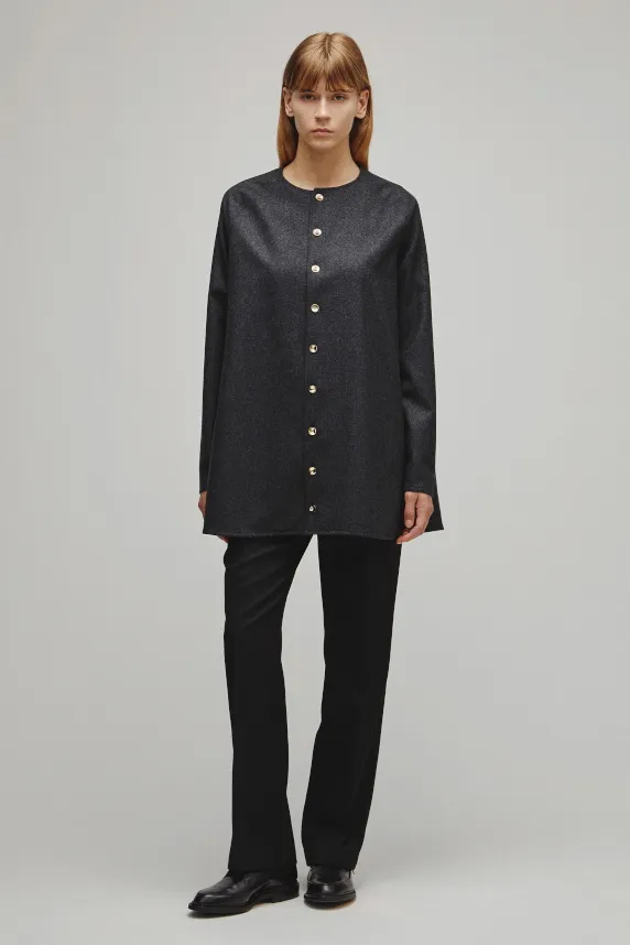 RERACS COLLARLESS A-LINE TUNIC