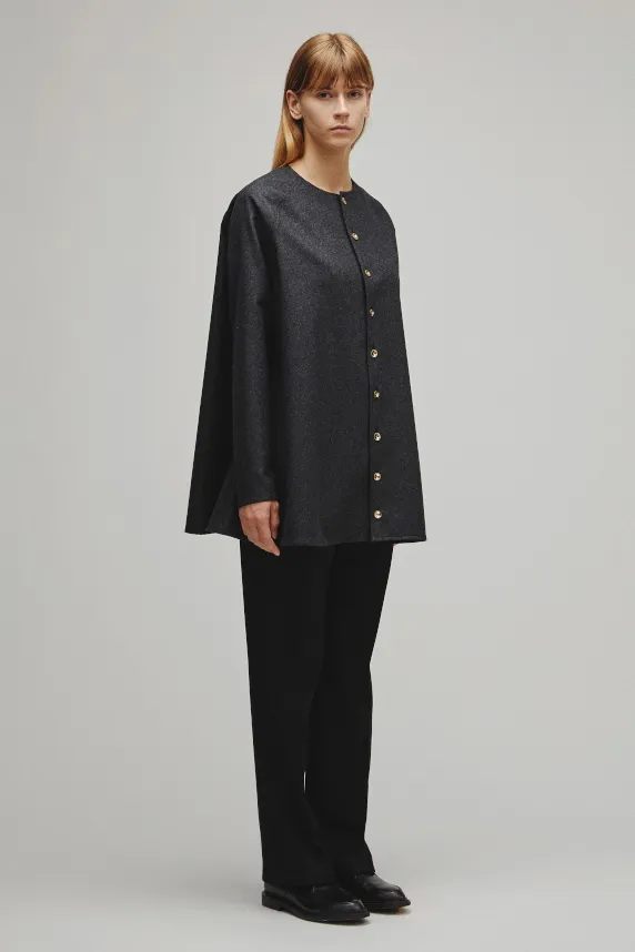 RERACS COLLARLESS A-LINE TUNIC