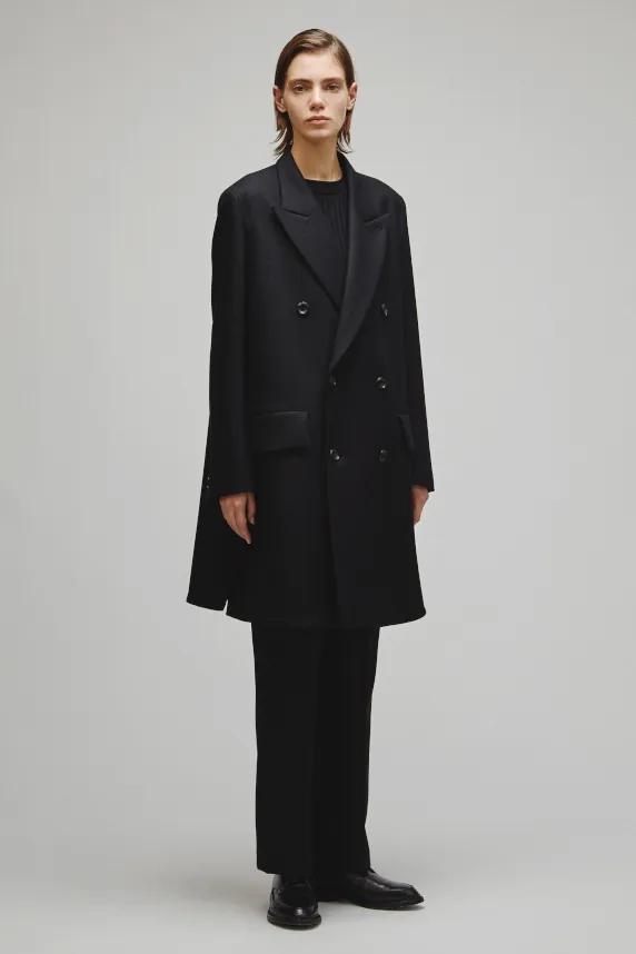 RERACS DOUBLE PEAKED A-LINE COAT