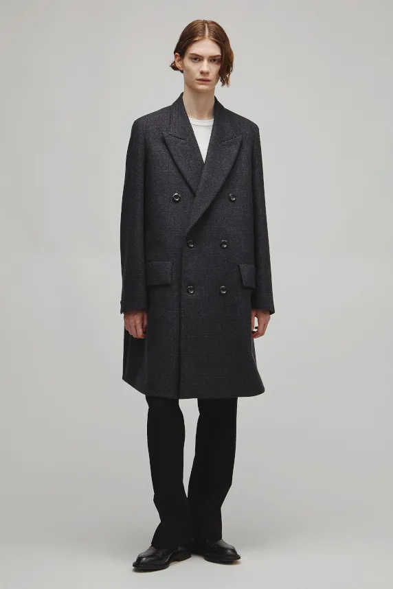 RERACS DOUBLE PEAKED A-LINE COAT