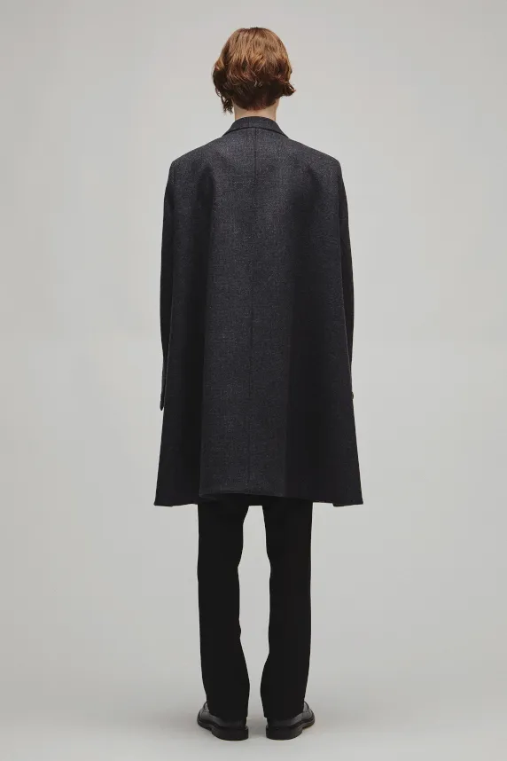 RERACS DOUBLE PEAKED A-LINE COAT