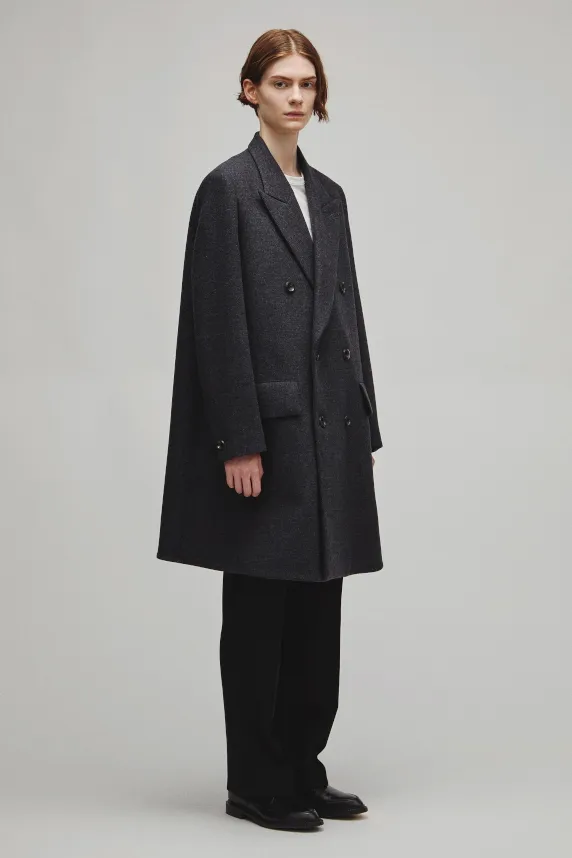 RERACS DOUBLE PEAKED A-LINE COAT