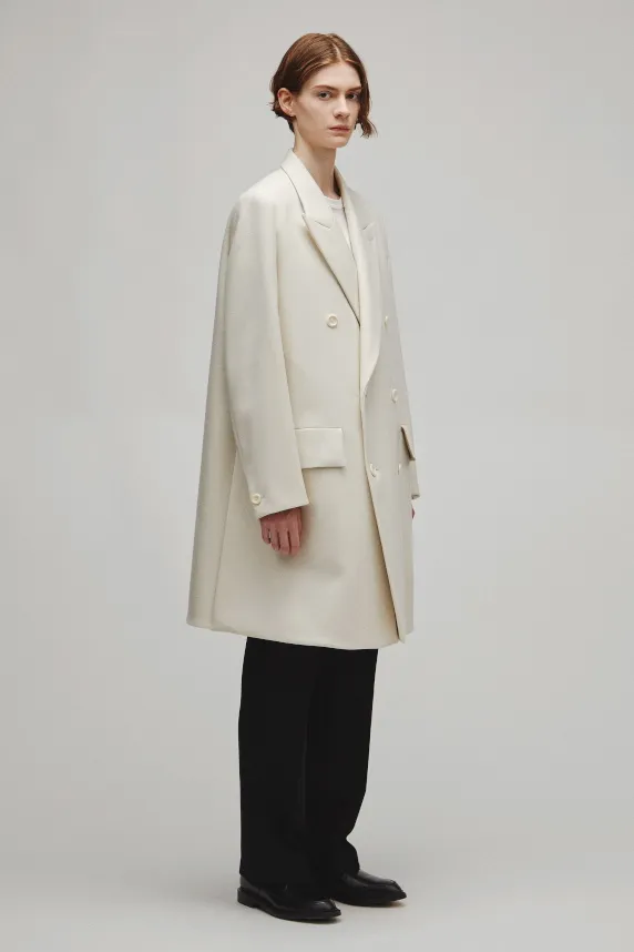 RERACS DOUBLE PEAKED A-LINE COAT