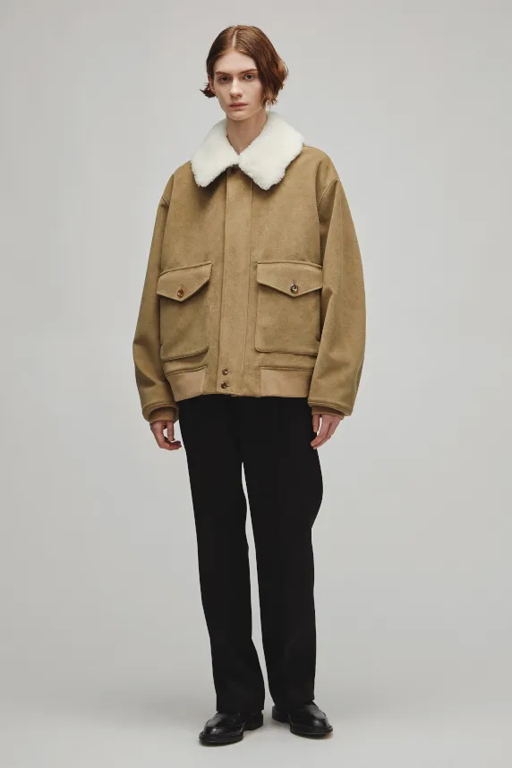 THE A2 JACKET M WITH BOA COLLAR