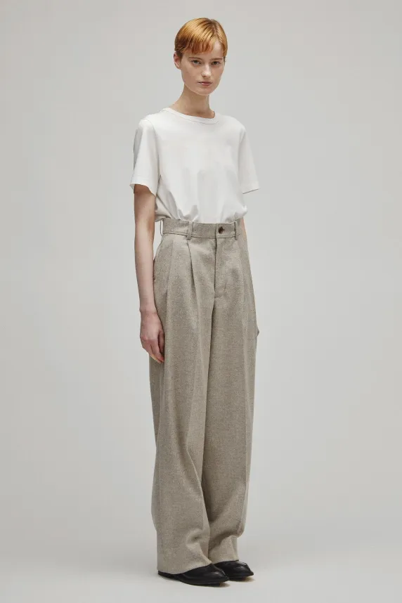 RERACS 2 TUCK WIDE SLACKS