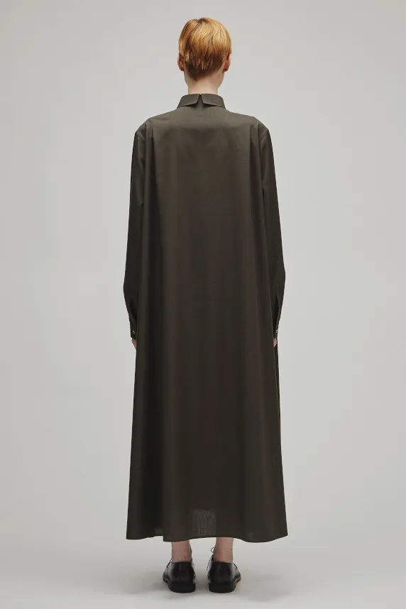 RERACS REGULAR COLLAR A-LINE DRESS