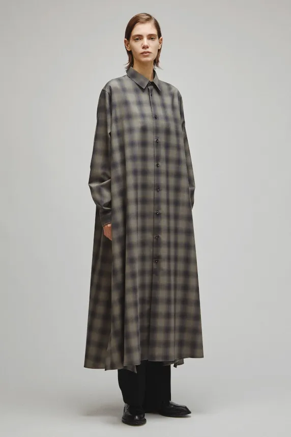 RERACS REGULAR COLLAR A-LINE DRESS