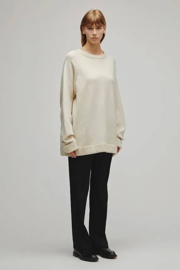 RERACS RAGLAN CREW NECK PULLOVER KNIT