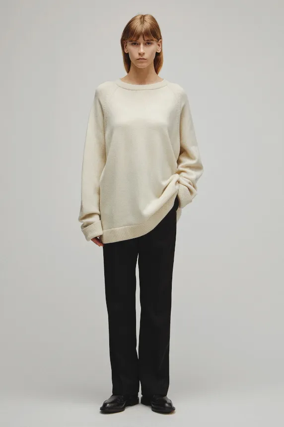 RERACS RAGLAN CREW NECK PULLOVER KNIT