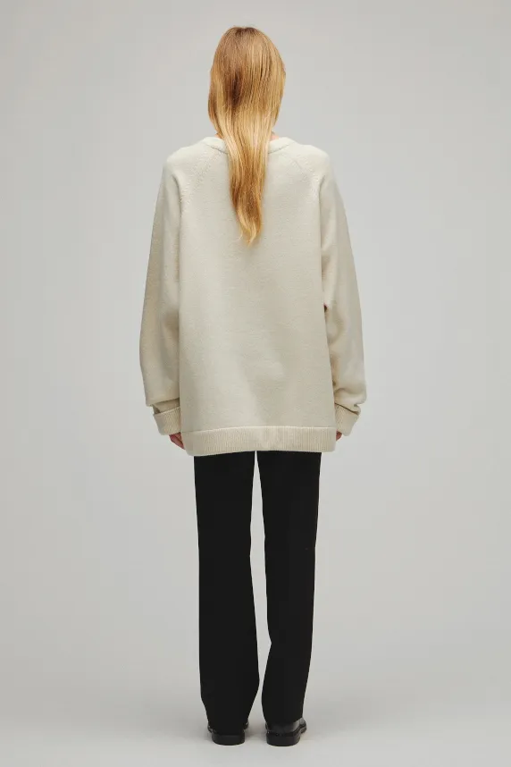 RERACS RAGLAN CREW NECK PULLOVER KNIT