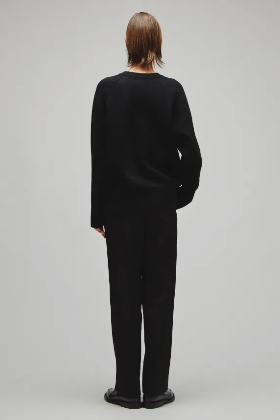 RERACS RAGLAN V NECK PULLOVER KNIT