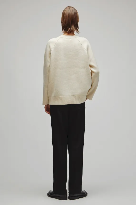 RERACS RAGLAN V NECK PULLOVER KNIT