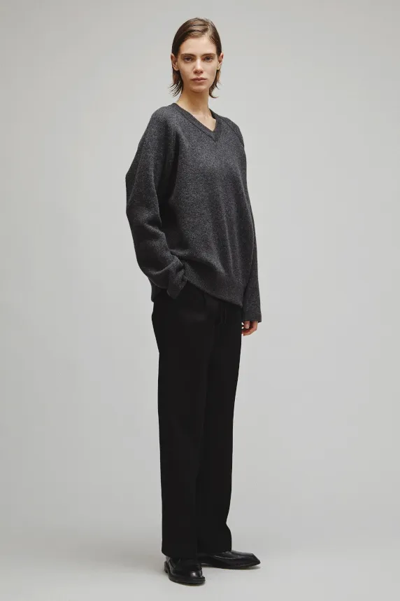 RERACS RAGLAN V NECK PULLOVER KNIT