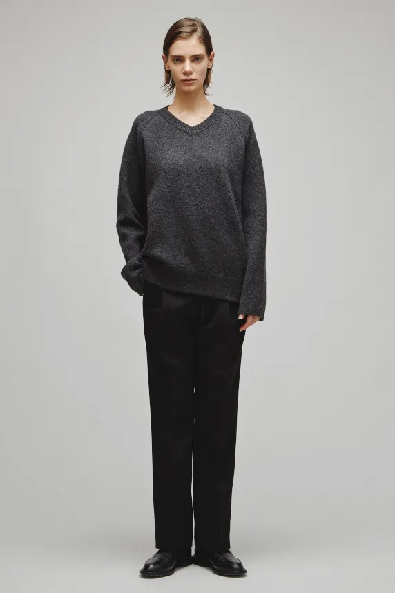 RERACS RAGLAN V NECK PULLOVER KNIT