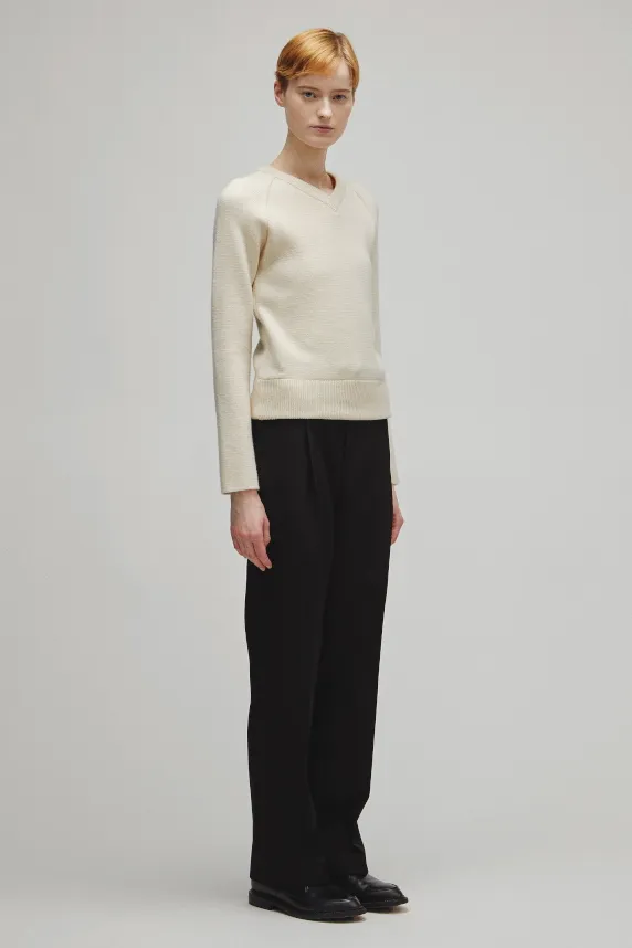 RERACS RAGLAN V NECK PULLOVER KNIT WOMENS