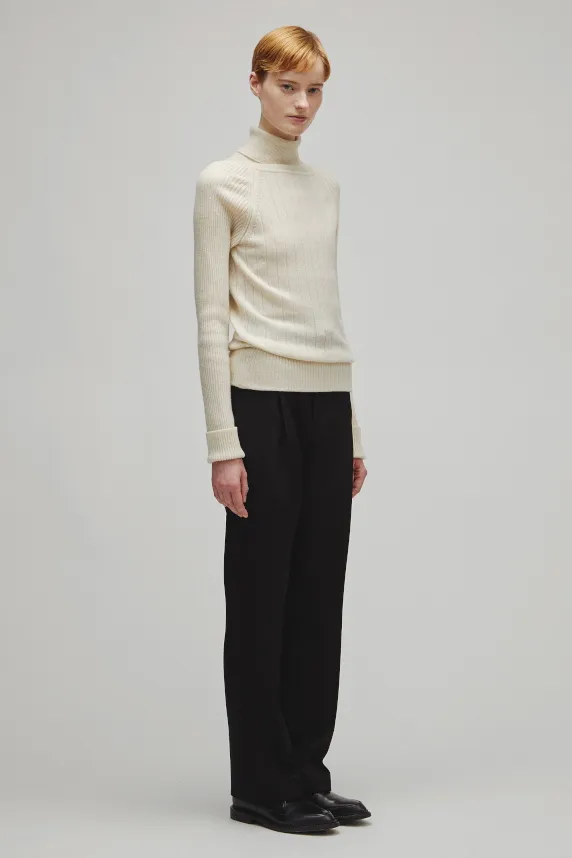 RERACS RAGLAN TURTLE NECK PULLOVER KNIT WOMENS