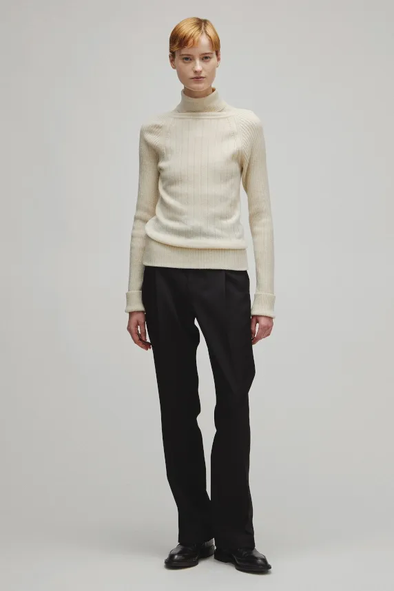 RERACS RAGLAN TURTLE NECK PULLOVER KNIT WOMENS