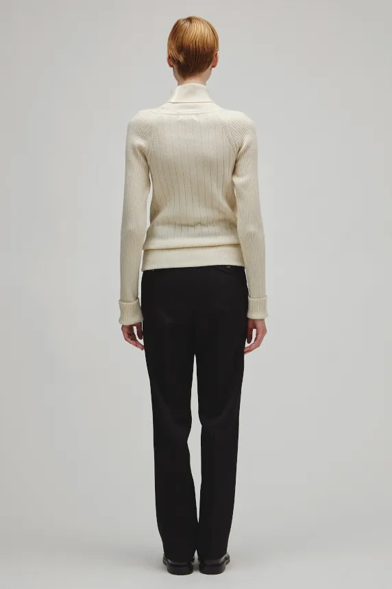 RERACS RAGLAN TURTLE NECK PULLOVER KNIT WOMENS