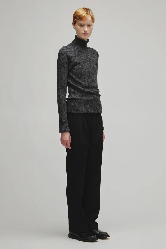 RERACS RAGLAN TURTLE NECK PULLOVER KNIT WOMENS