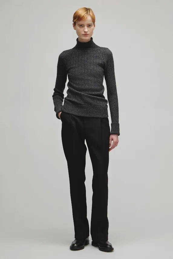 RERACS RAGLAN TURTLE NECK PULLOVER KNIT WOMENS
