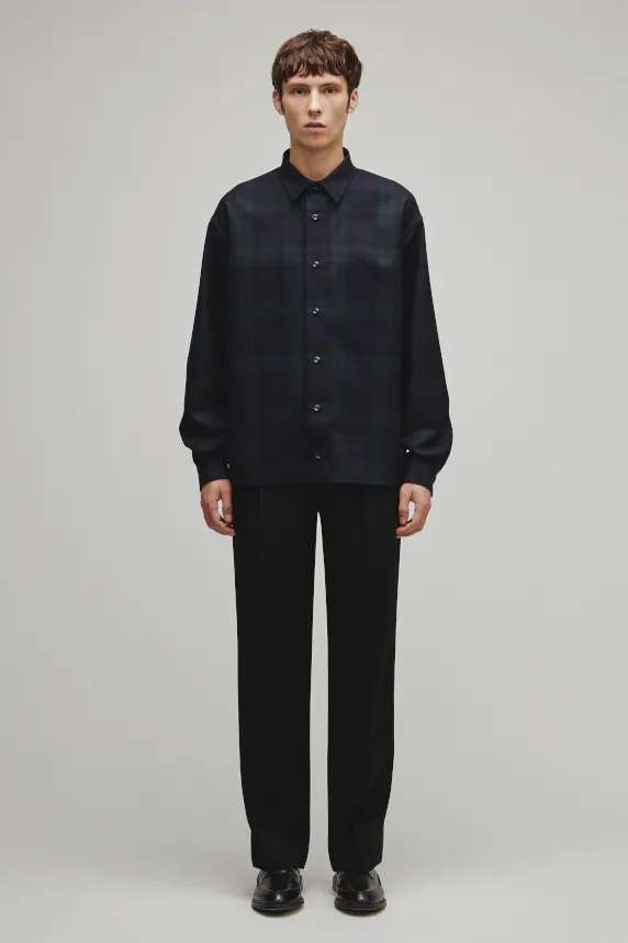 RERACS REGULAR COLLAR FLANNNEL SHIRT