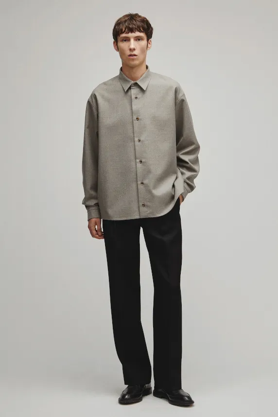 RERACS REGULAR COLLAR FLANNNEL SHIRT