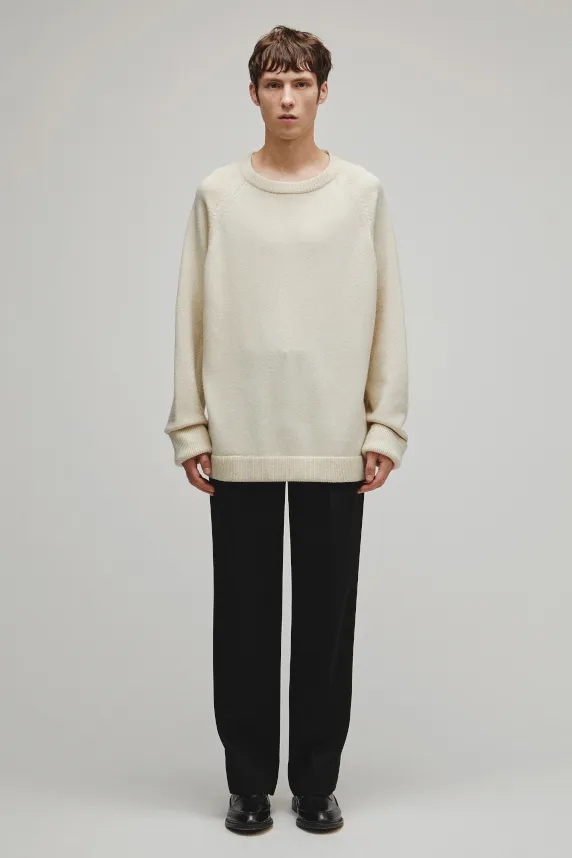 RERACS RAGLAN CREW NECK PULLOVER KNIT